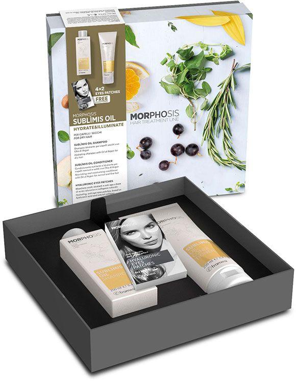 Gift Pack 2020 Morphosis Sublimis Oil (Sh + Cond + Eyepatch) / مجموعة الهدايا 2020 من مورفيسيس سوبلايمز (شامبو + بلسم + ماسك العين)