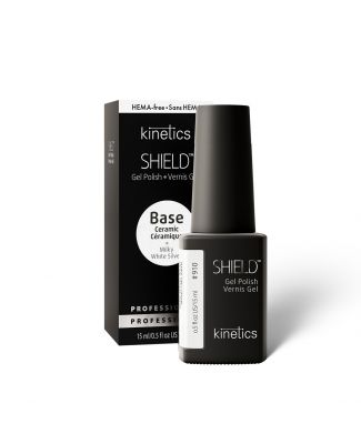 Kinetics Shield Ceramic Base Milky White Silver #910, 15ml / قاعدة سيراميك كينيتكس شيلد أبيض حليبي فضي # 910 ، 15 مل
