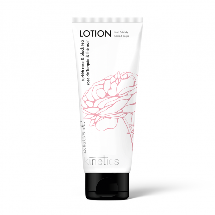 Kinetics Hand&Body Lotion Turkish Rose&Black Tea 75 ml / لوشن كينيتيكس لليدين والجسم بالورد التركي والشاي الأسود 75 مل