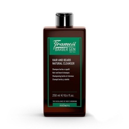[A01800] HAIR AND BEARD NATURAL CLEANSER 250 ML / فرامسي باربار جن مطهر طبيعي للشعر واللحية 250مل