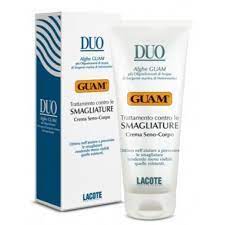 [8025021120744] DUO GUAM ANTI STRETCH MARKS CREAM BREAST AND BODY 200 ML  / كريم ديو غوام لمقاومة علامات التمدد للصدر والجسم 200مل